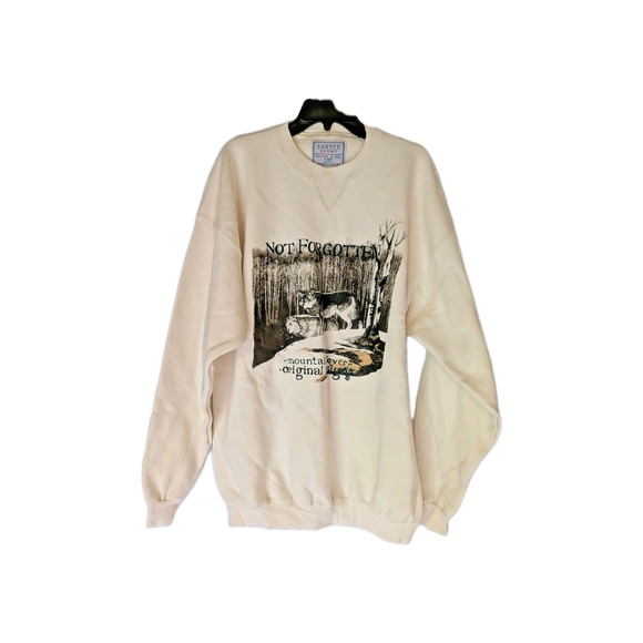 SANTEE HVYWT Pull Over Off-White "Never Forgotten' Sweatshirt Sz XL - Picture 1 of 5